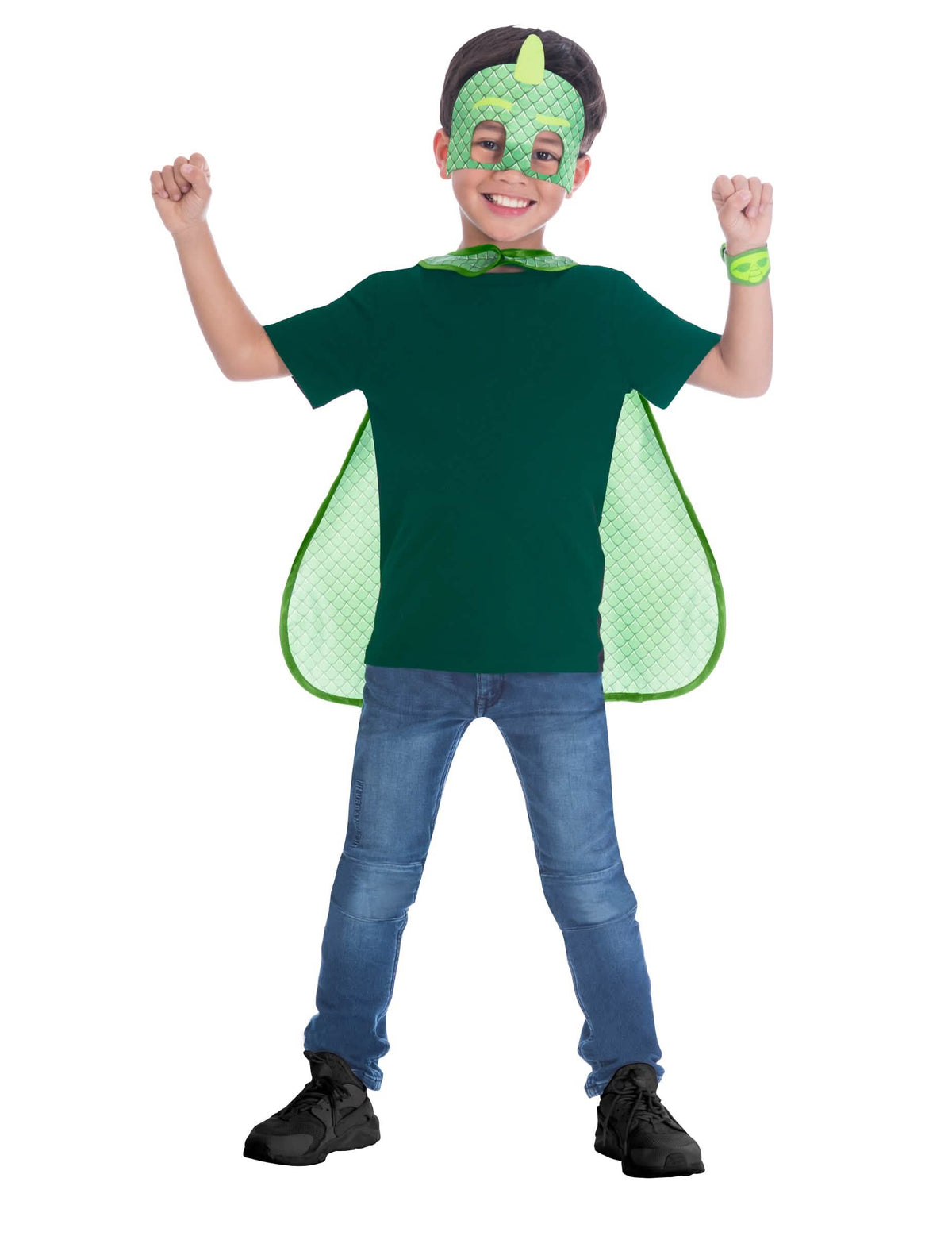 Kit de máscara y capa Gluglu PJMasks para niño verde