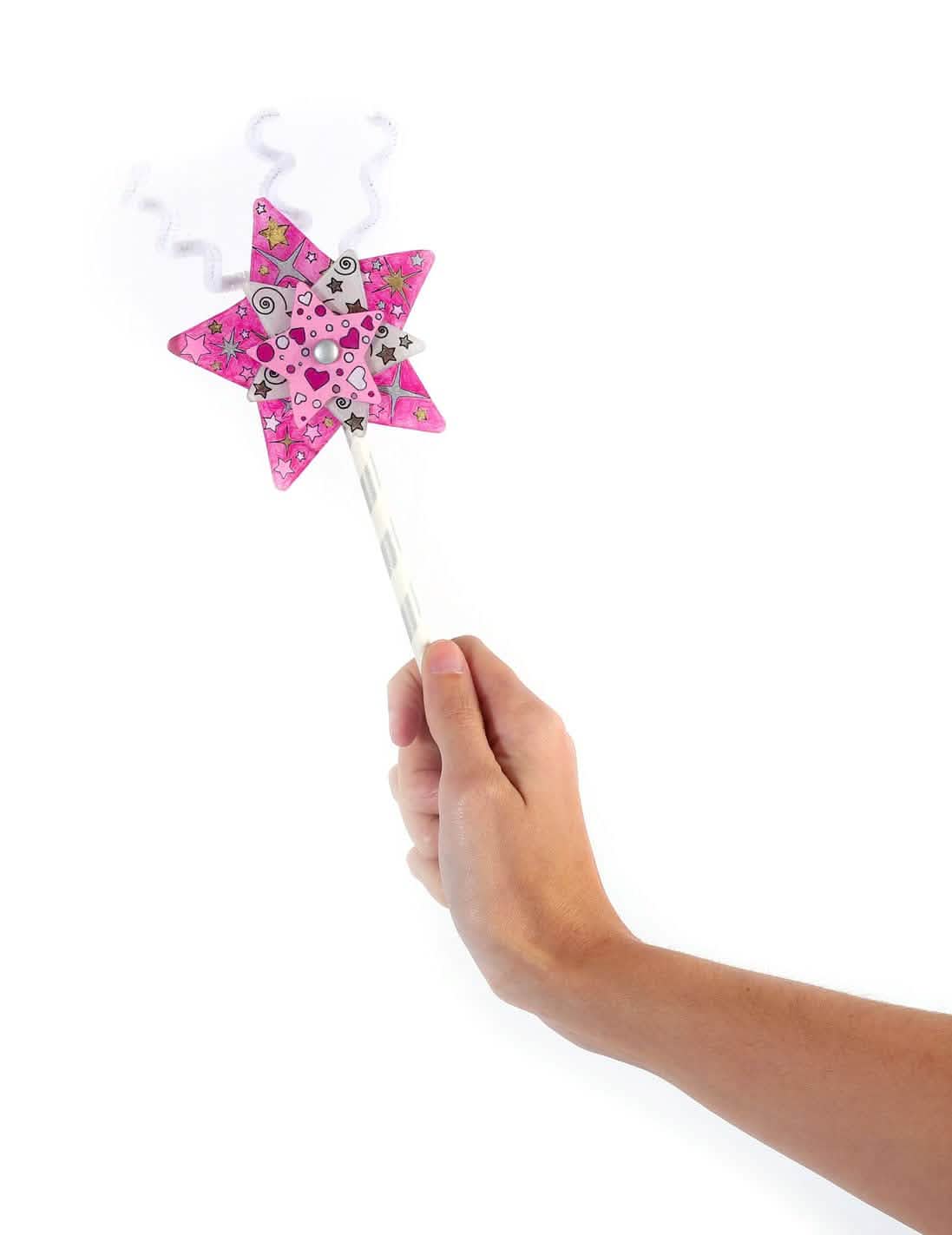 Varita mágica de colores para sostener en la mano del kit de plástico loco varita mágica
