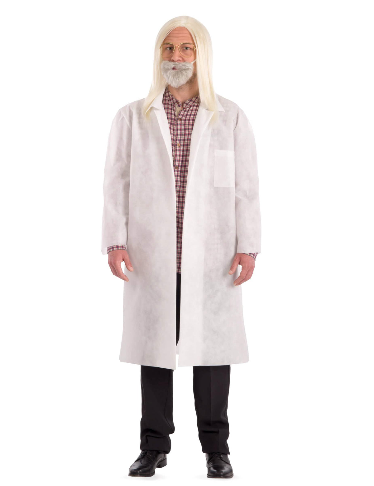 Kit profesor virus para adulto blanco con peluca y barba