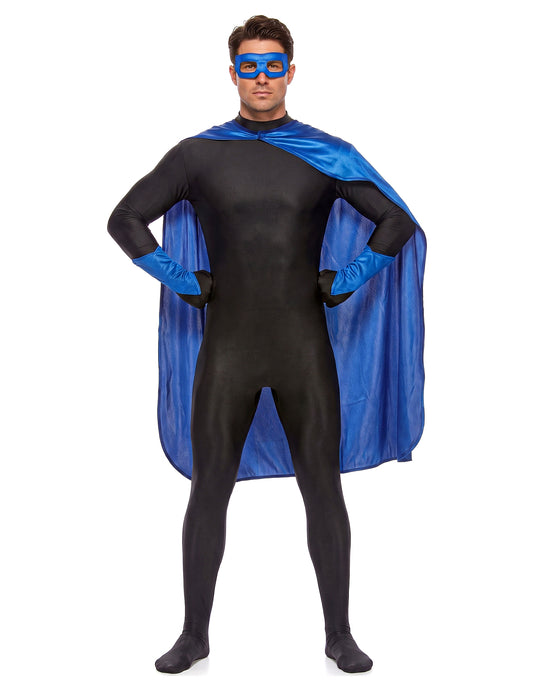 Kit accesorios superhéroe azul adulto