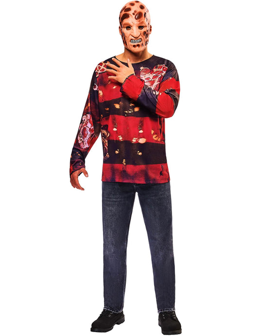 Kit de camiseta y máscara de Freddy Kruegger™ para adulto