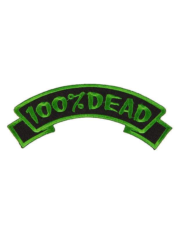 Parche gótico 100 % Dead para adulto verde y negro