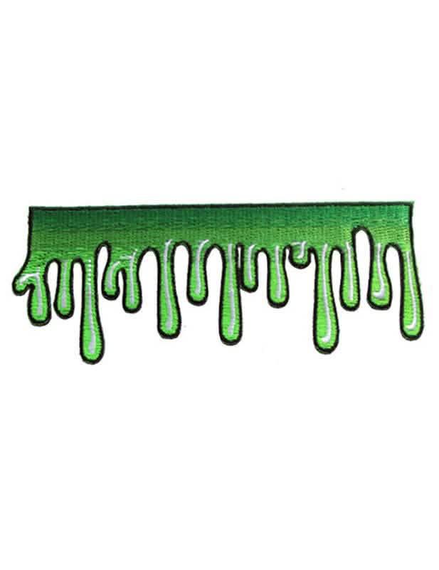Parche de zombie sangriento para disfraz verde bordado