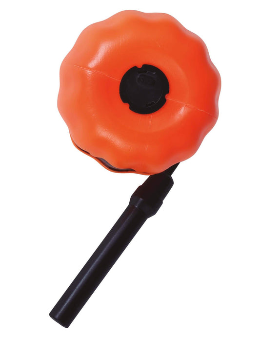 Vue de dos de la lampe torche citrouille pour Halloween