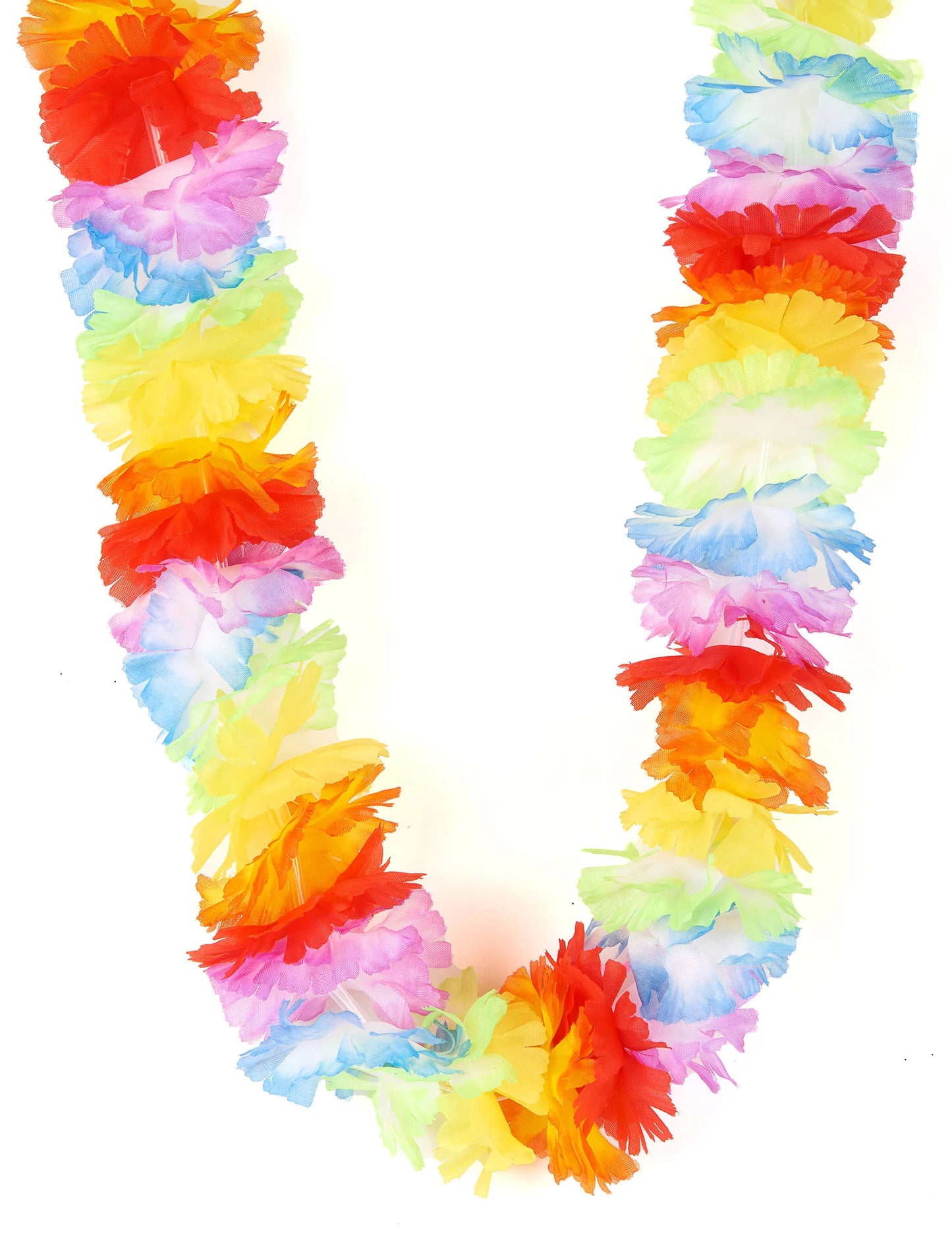 Lote de 12 collares de flores multicolores