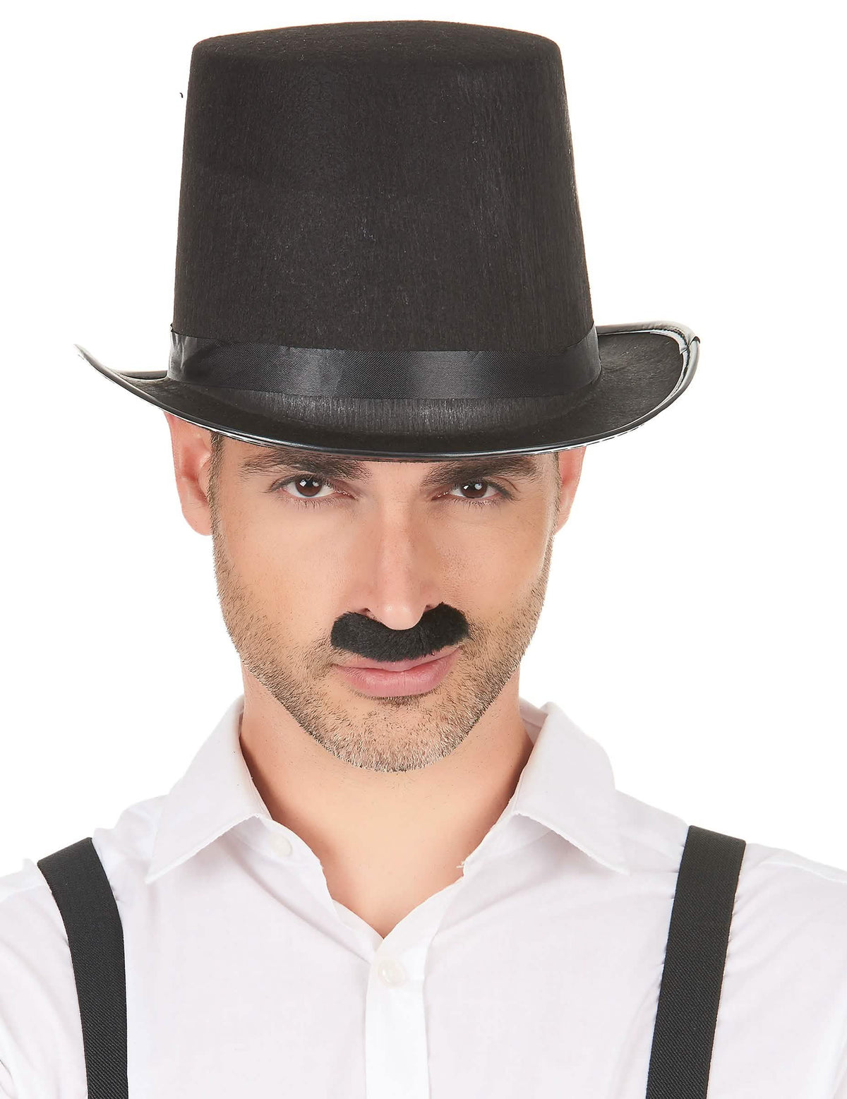 Bigote negra incluida en el lote de 12 bigotes para adulto