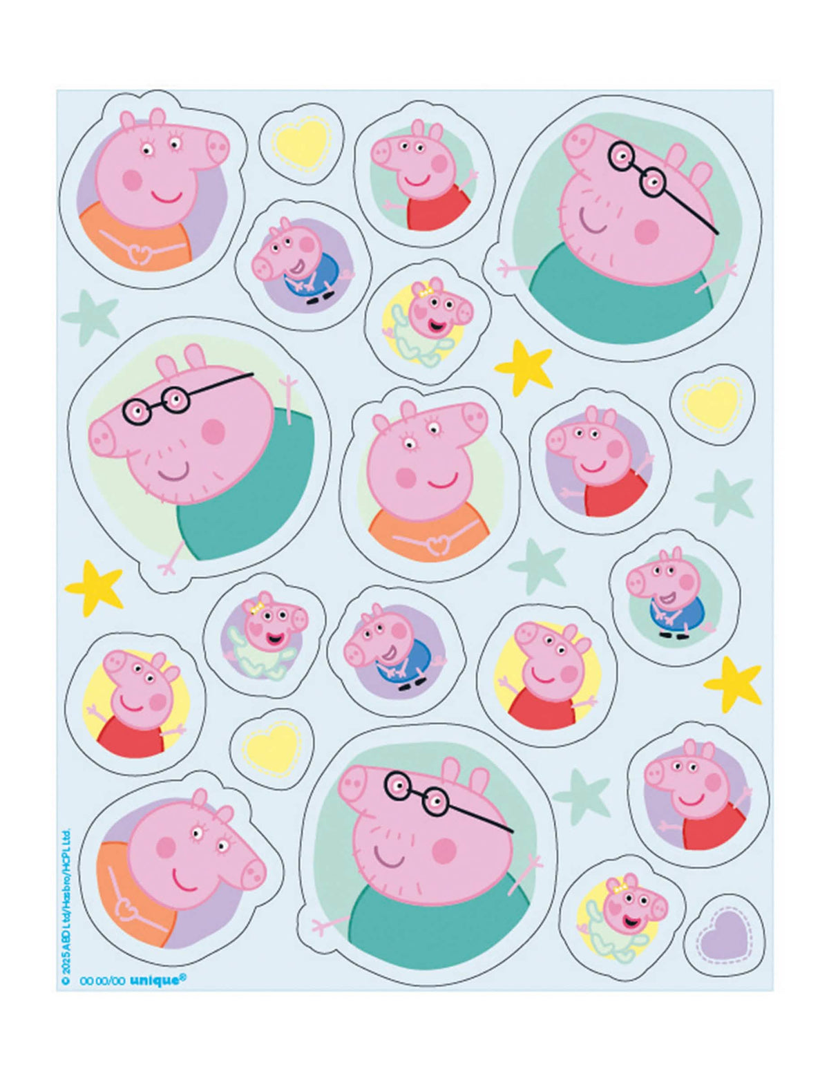 Set de 4 láminas de pegatinas Peppa Pig™