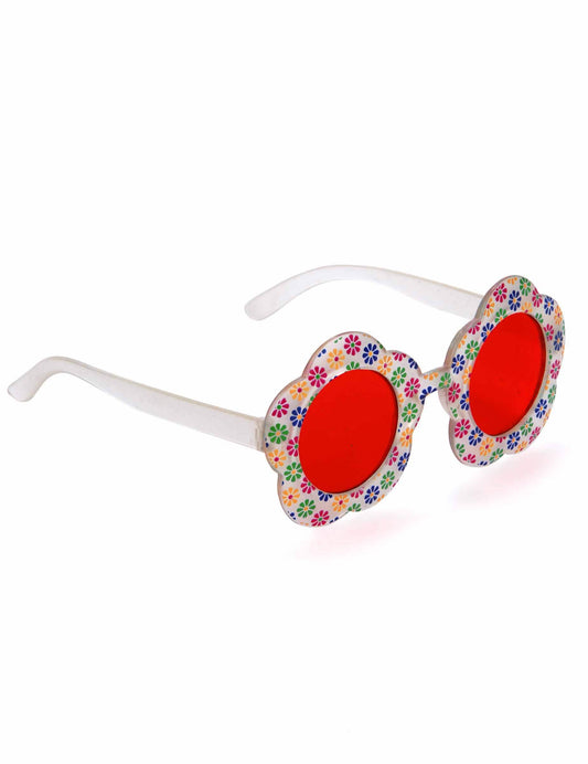Gafas Hippie flor adulto