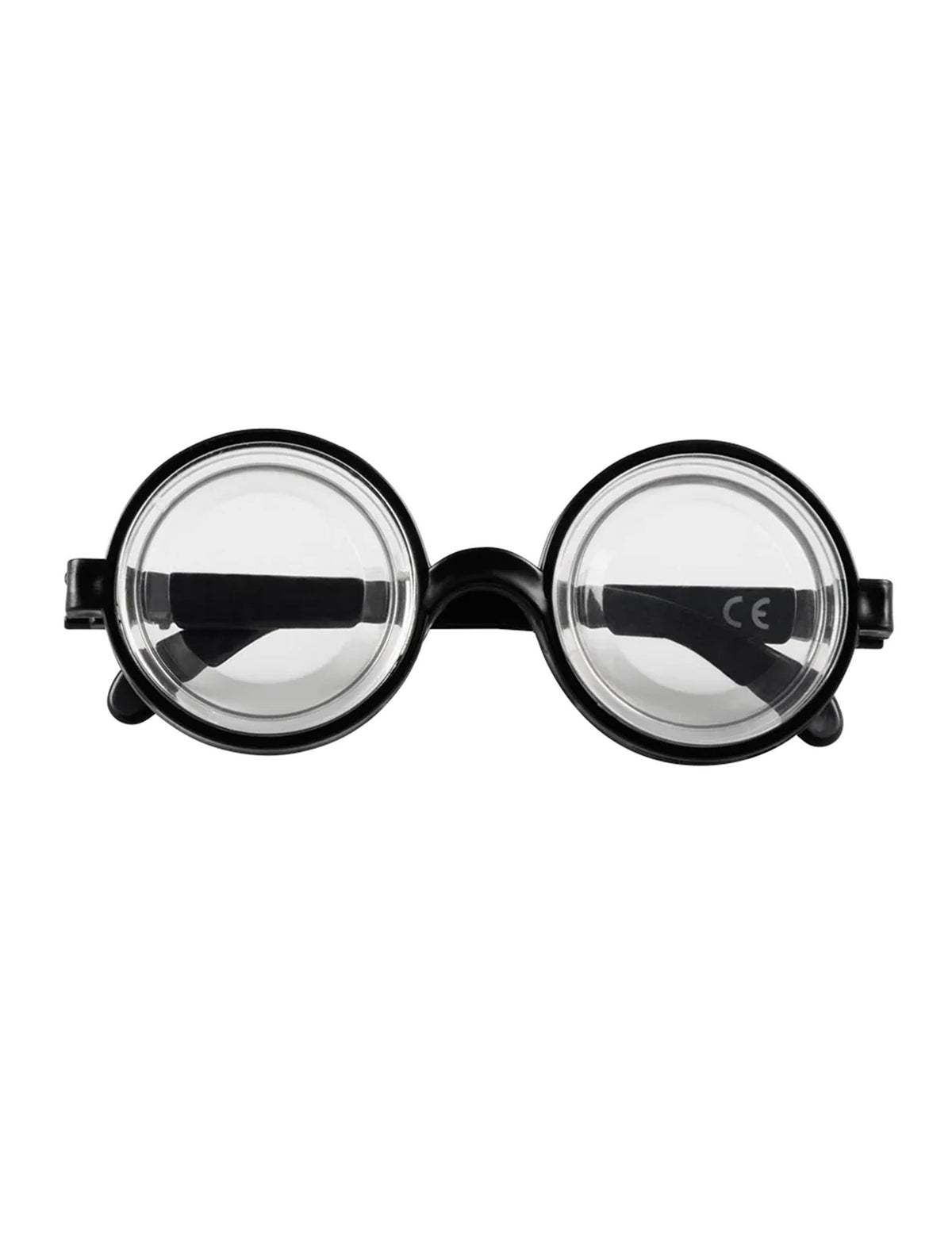 Vue de face des lunettes idiot effet bocal
