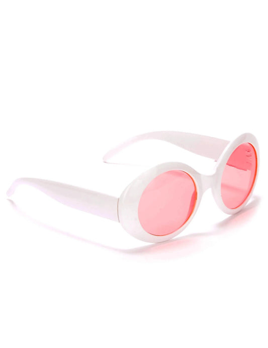 Gafas redondas blancas plástico adulto