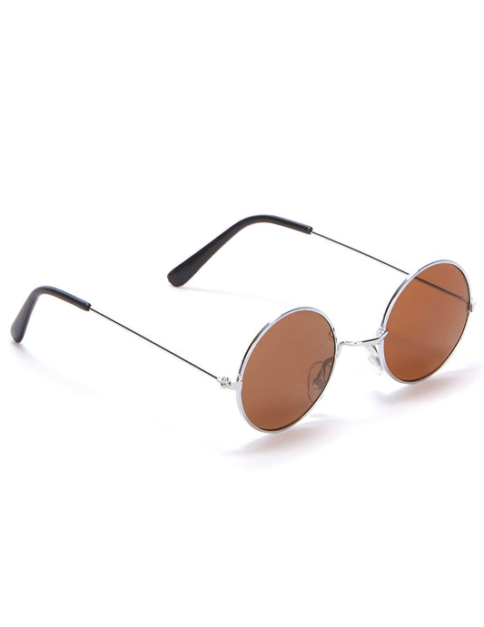 Gafas redondas marrones hippie para adultos