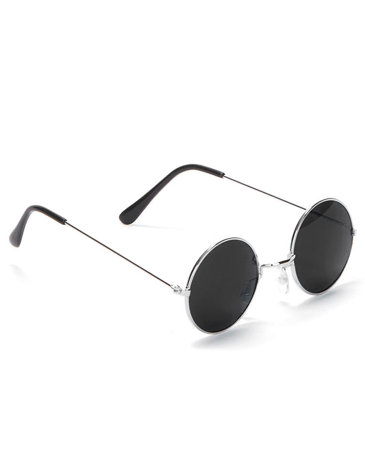 Gafas redondas negras hippie para adultos