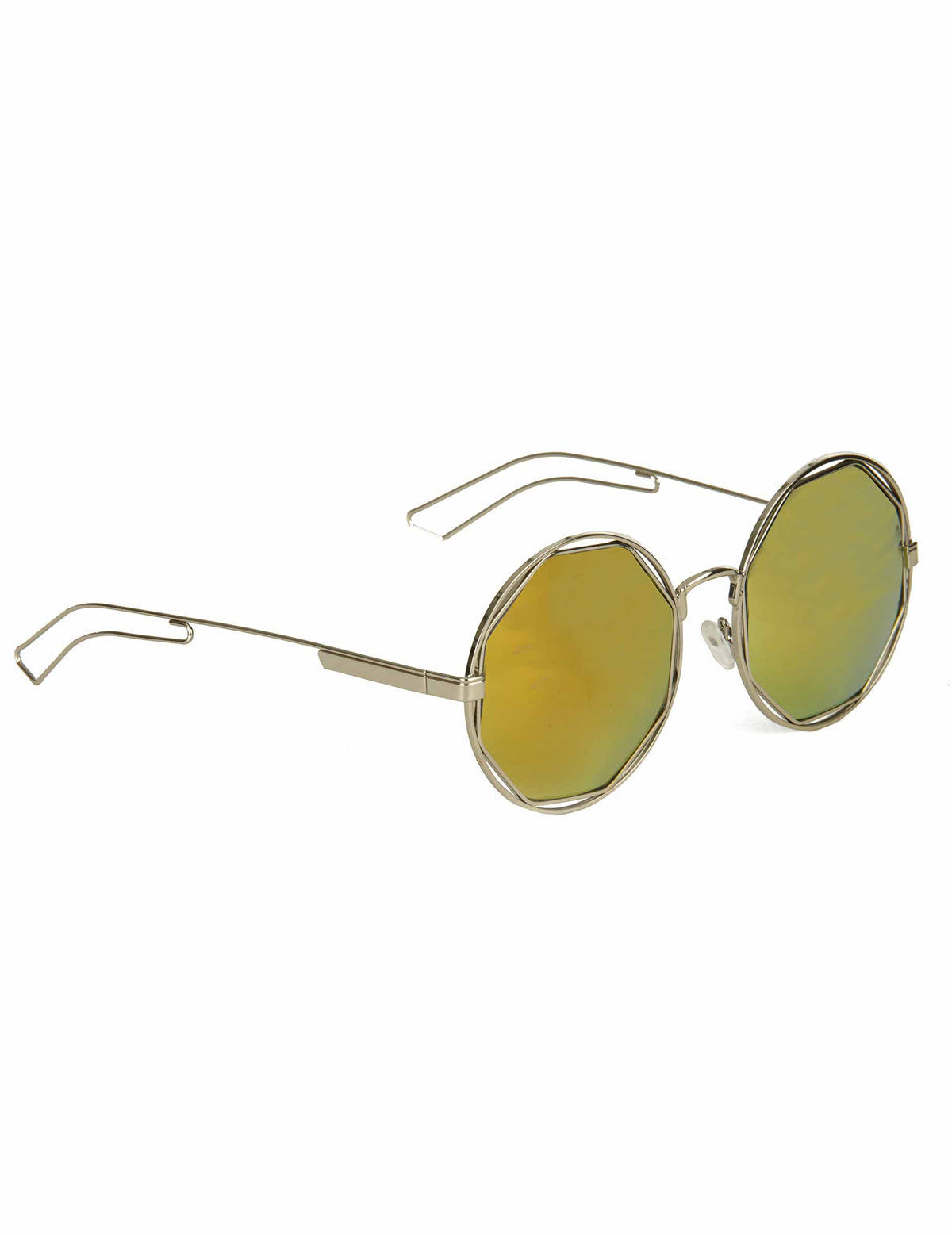 Gafas redondas retro metálicas plateadas adulto