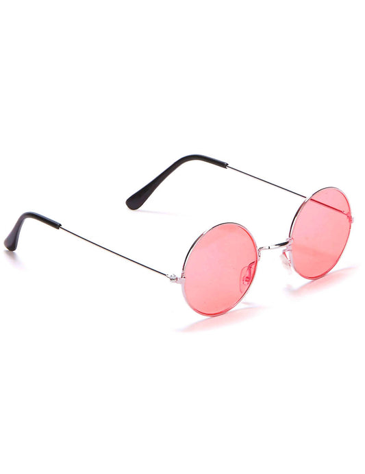 Gafas redondas rojas hippies para adultos