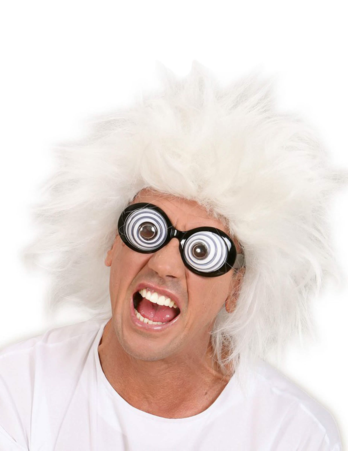 gafas ojos locos para adulto negras con efecto espiral