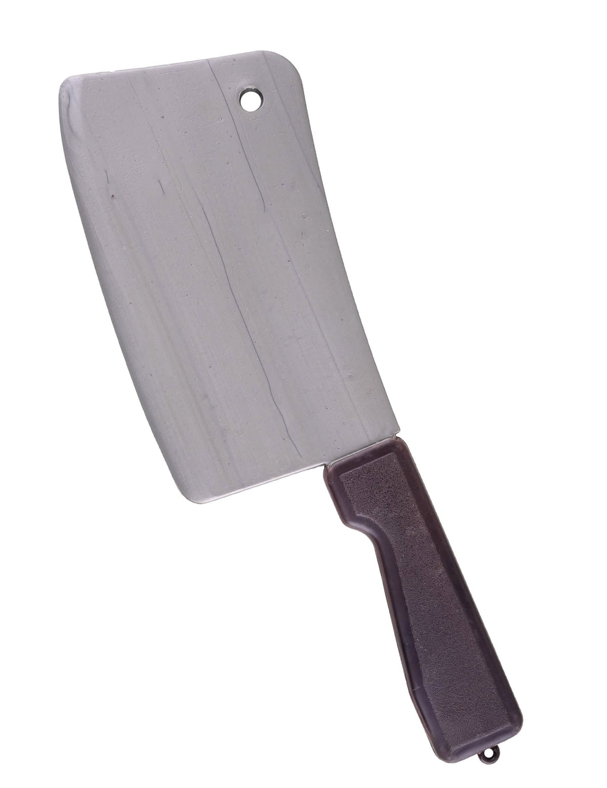 Vista de perfil del cuchillo de carnicero de plástico