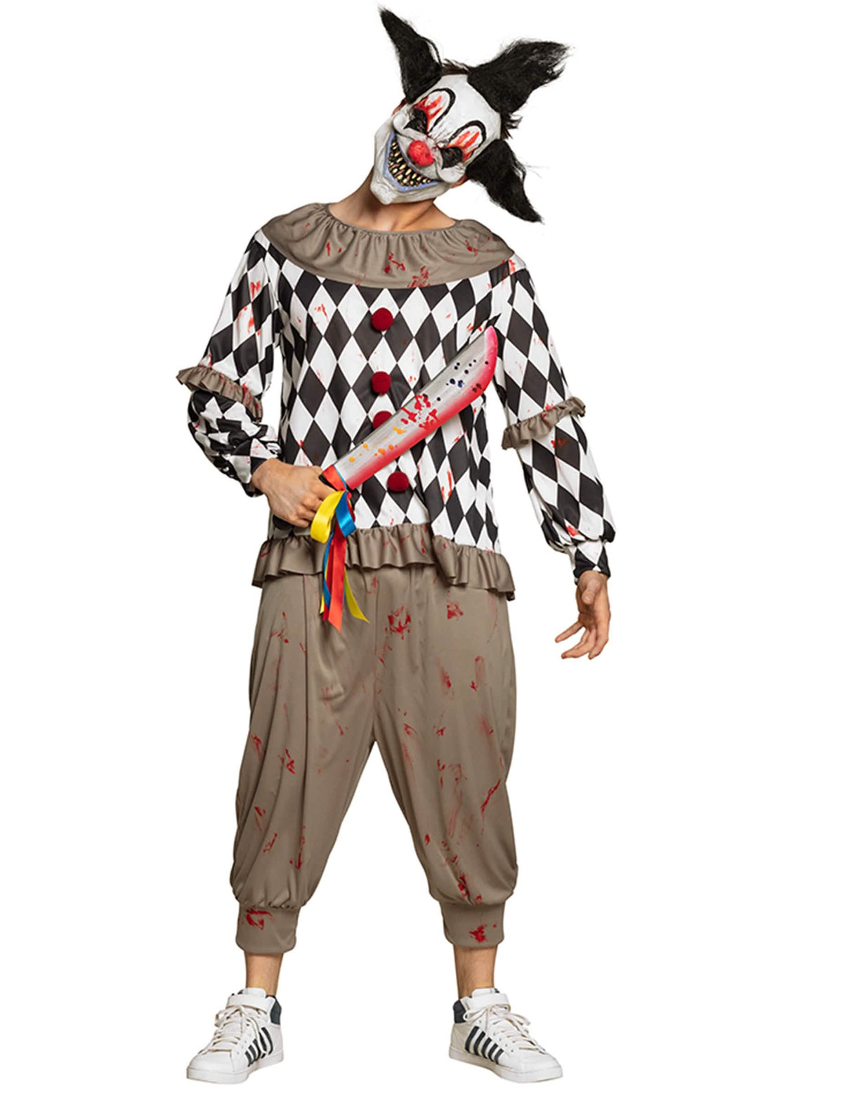 Puesta en escena de la macheta payaso terror