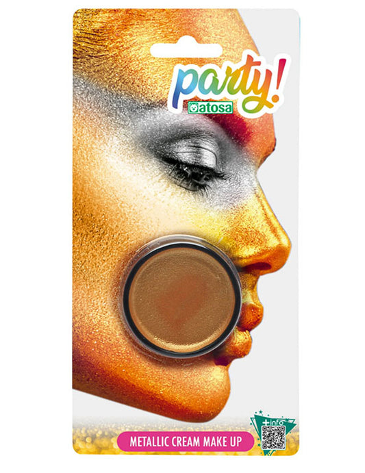 Maquillaje dorado metalizado