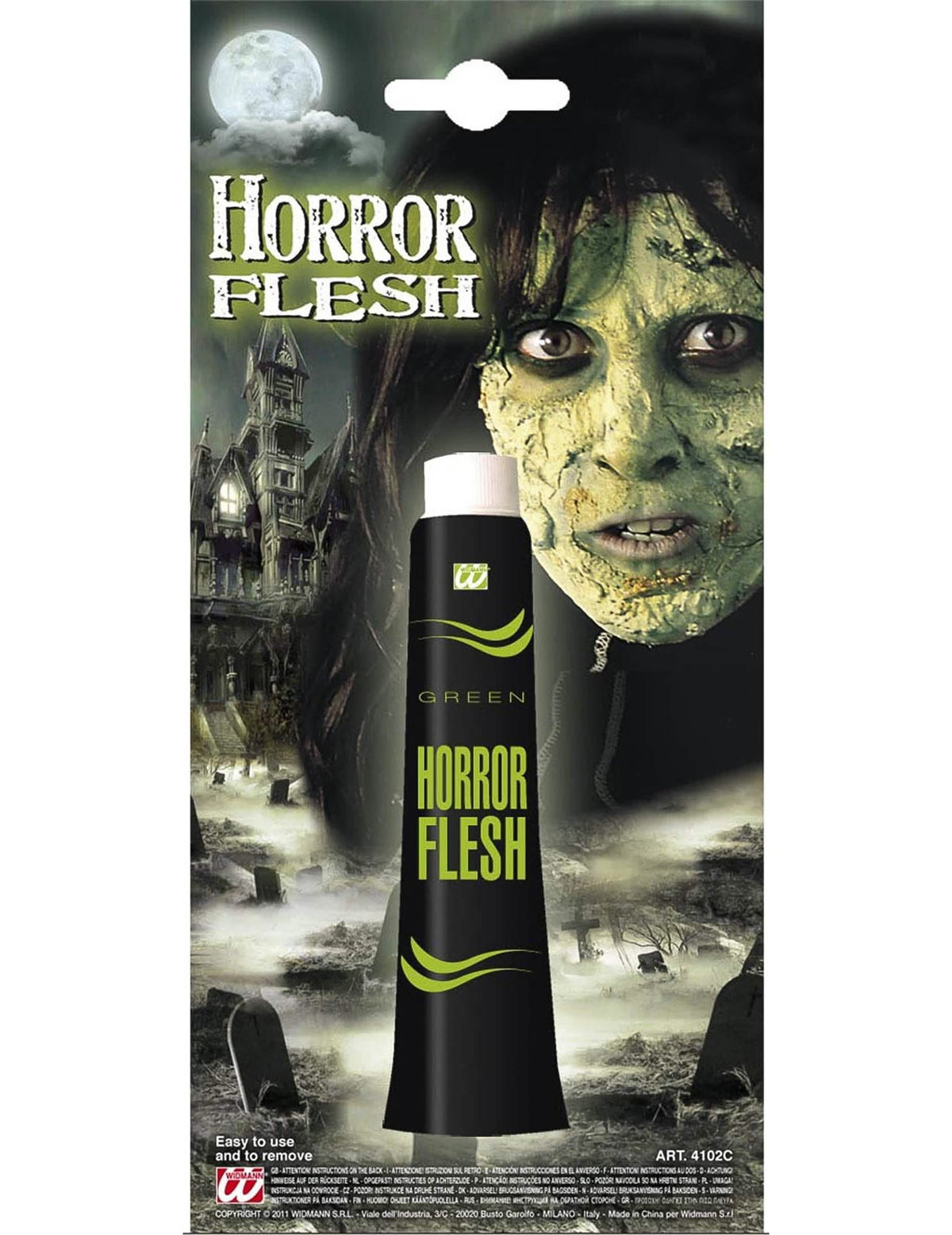Envase y tubo del maquillaje piel halloween