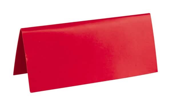 Marcapáginas rectangulares rojos de cartón, lote de 10