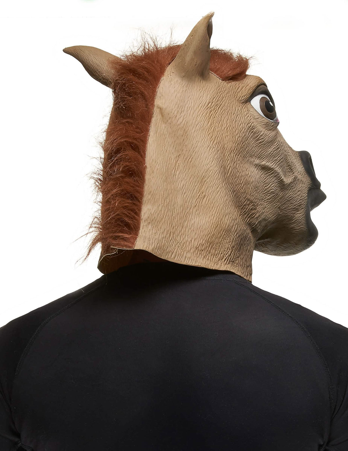Vista de perfil de la máscara de caballo