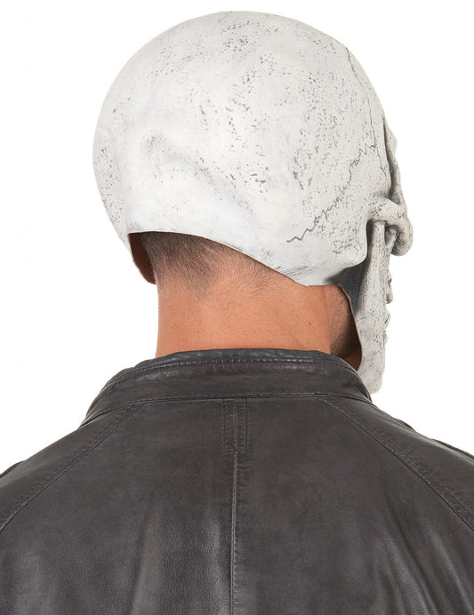Vue de dos du masque en latex squelette moqueur