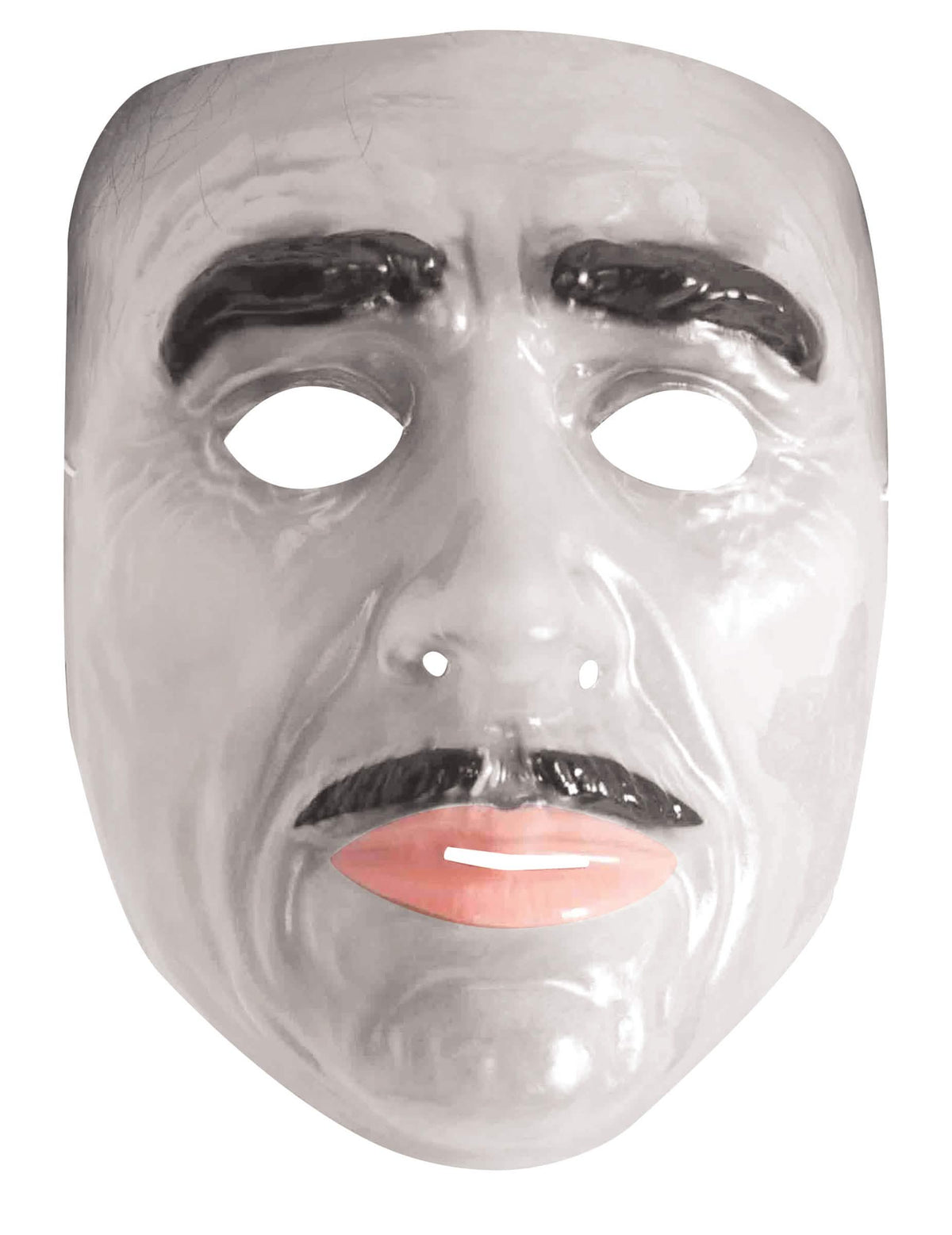 Vista frontal de la máscara transparente hombre adulto