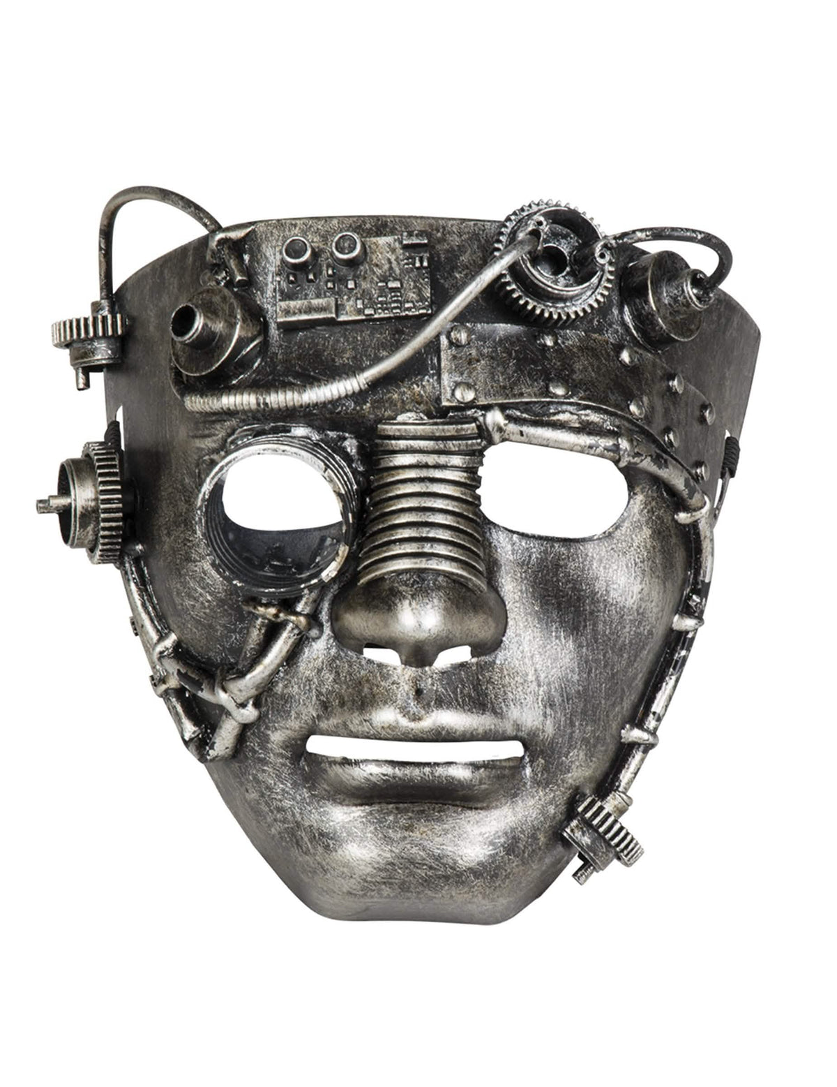Vue de face du masque visage Steampunk pour adulte