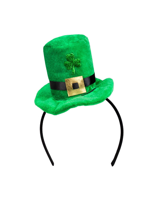 Vue de face du mini chapeau haut de forme Saint Patrick