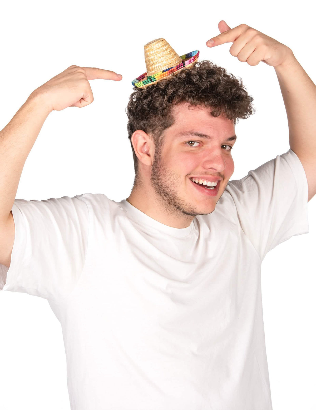 Puesta en situación del mini sombrero de colores