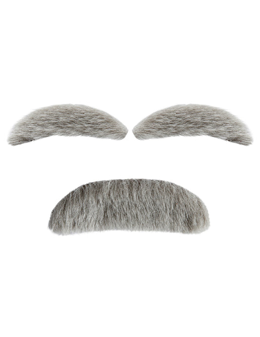 Détail des éléments de la moustache et sourcils de vieillard