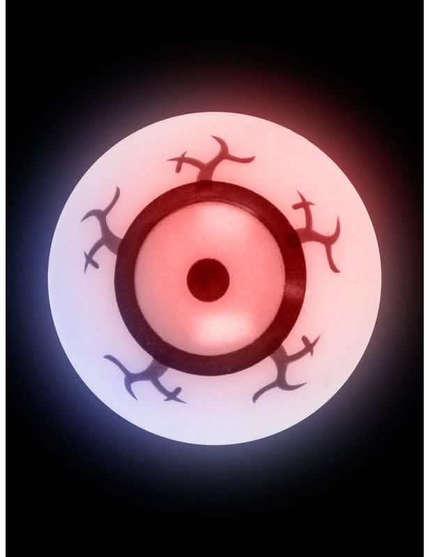 Efecto luminoso rojo del ojo fosforescente y rebotador halloween