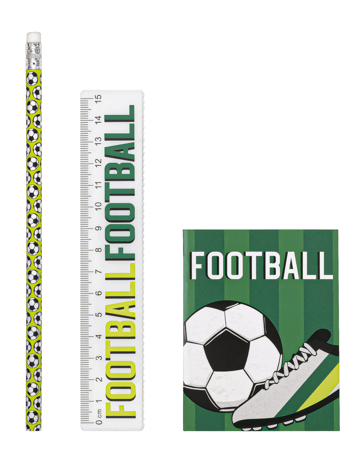 Set de 18 accesorios de papelería de Fútbol