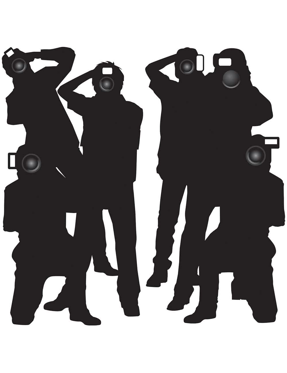 Decoraciones murales Paparazzi negras siluetas