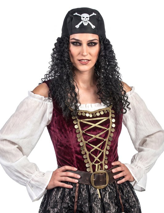 Peluca de pirata para hombre