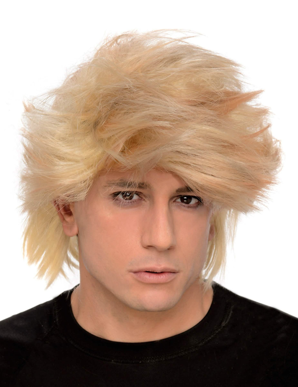 Peluca despeinada para hombre rubia voluminosa