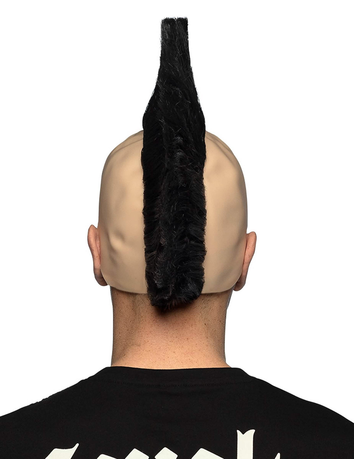 Vista trasera de la peluca punk de cresta para hombre