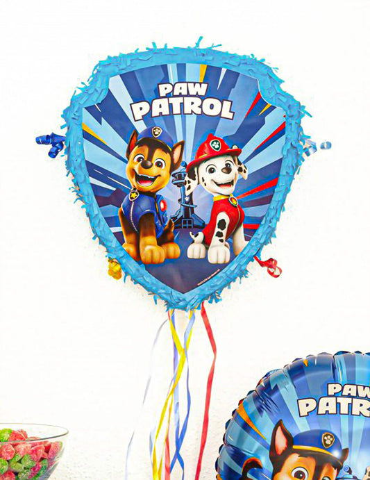 Piñata azul de tiras La Patrulla Canina™ 33 x 38 cm