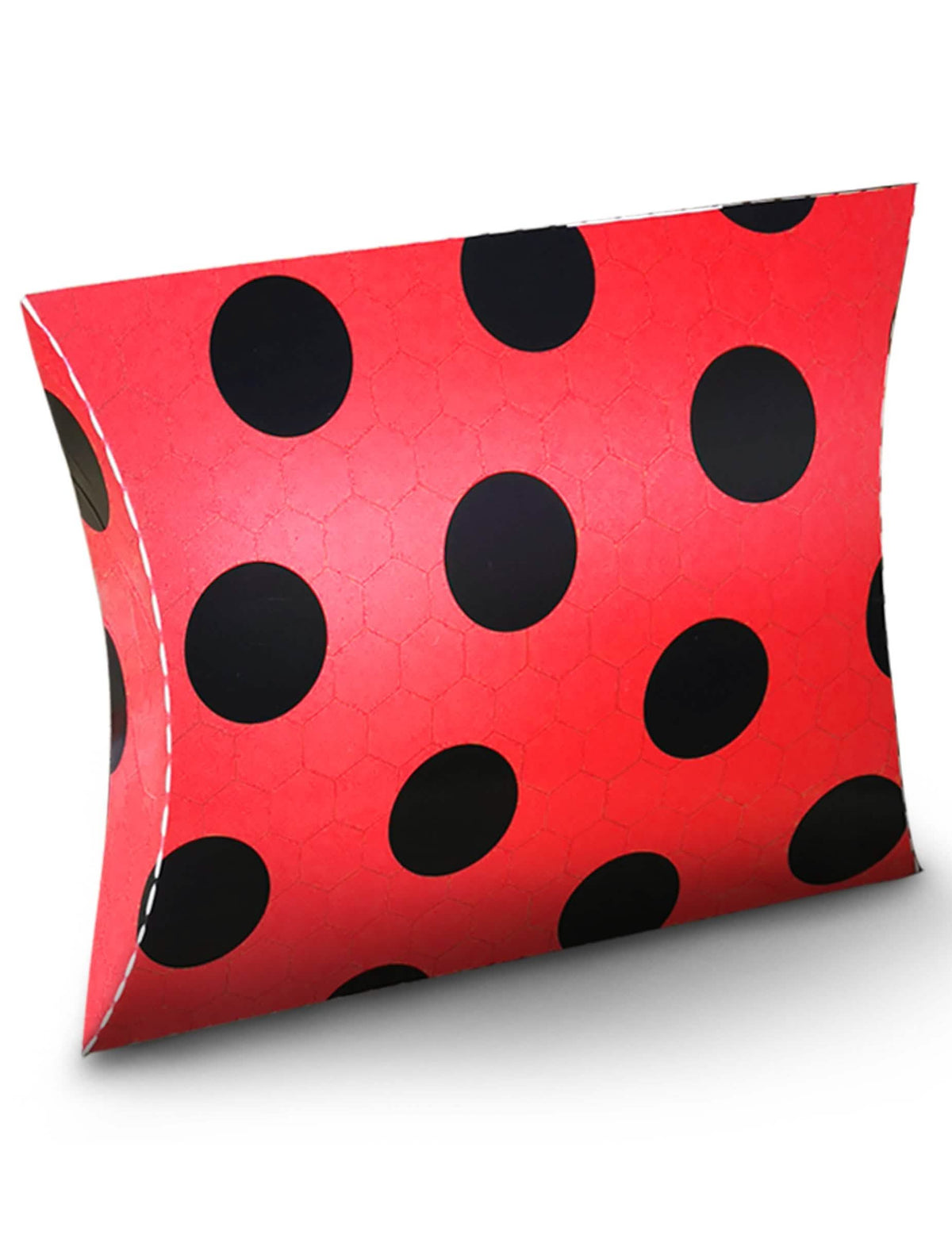 Bolsa de regalo mariquita rojo con lunares negros