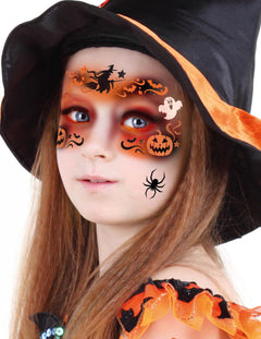 Maquillaje de Halloween naranja