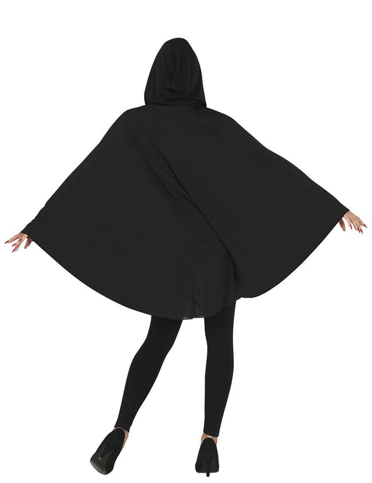 Poncho de calabaza negro para adulto