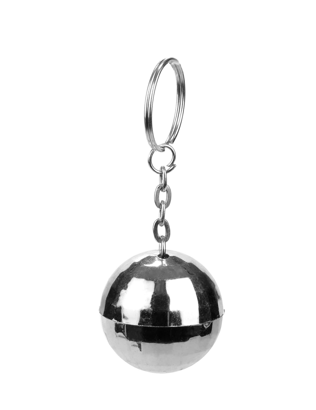 llavero bola de disco plateado para adulto
