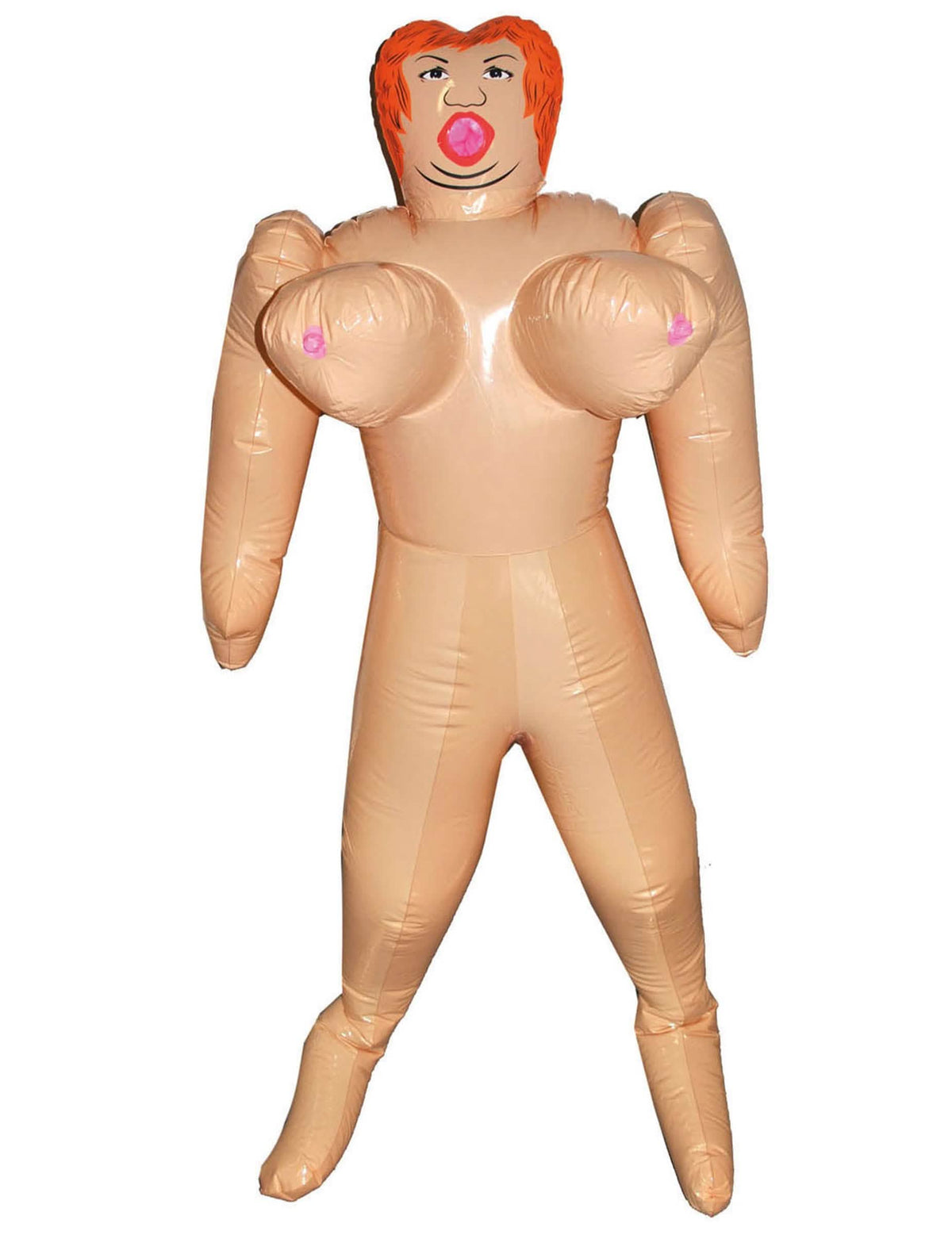 muñeca carry me con gran pecho para adulto color carne y con cabello pelirrojo