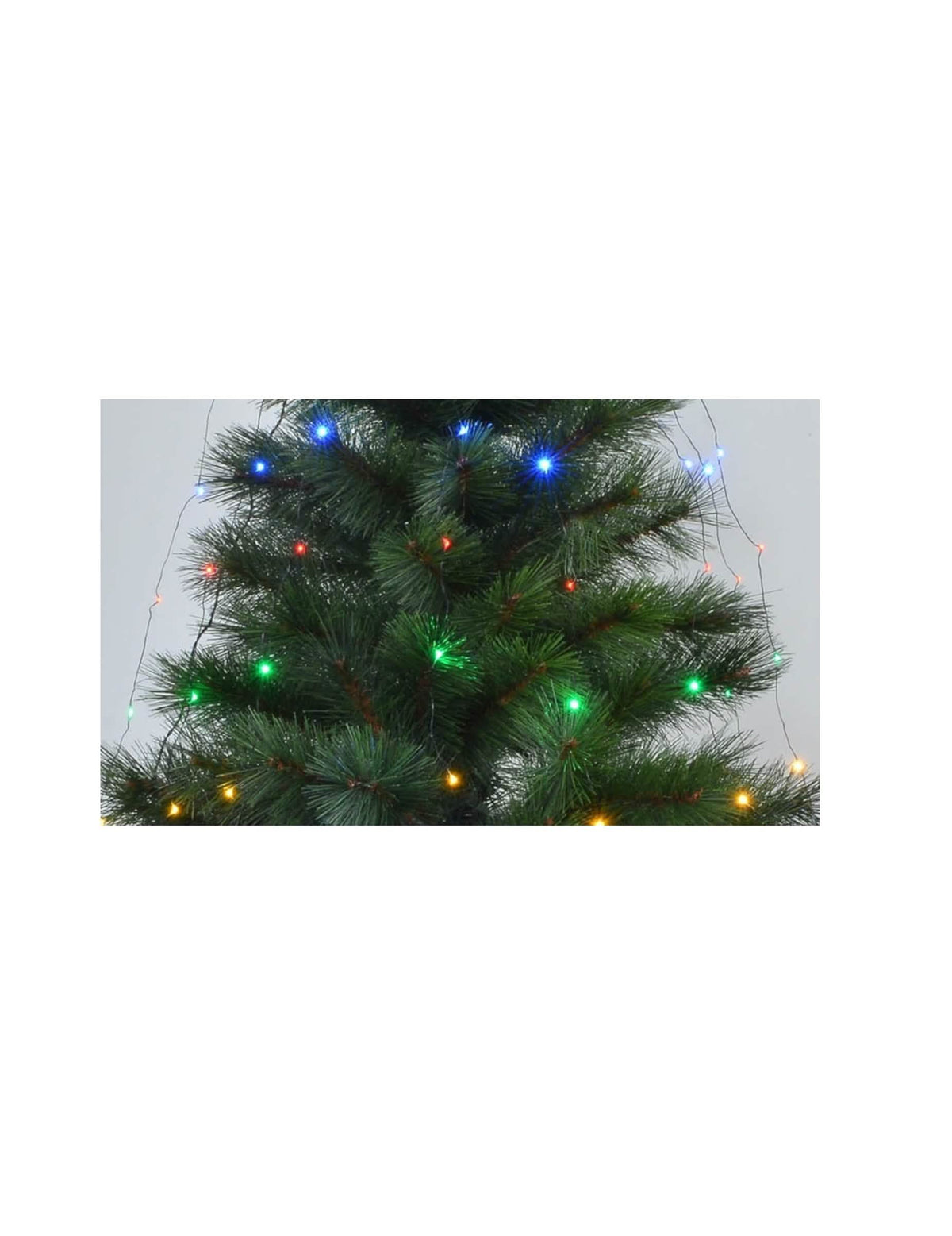 Cortina luminosa multicolor para árbol con 240 LED gotas