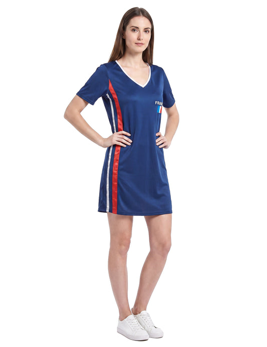 Vestido partidario de Francia mujer
