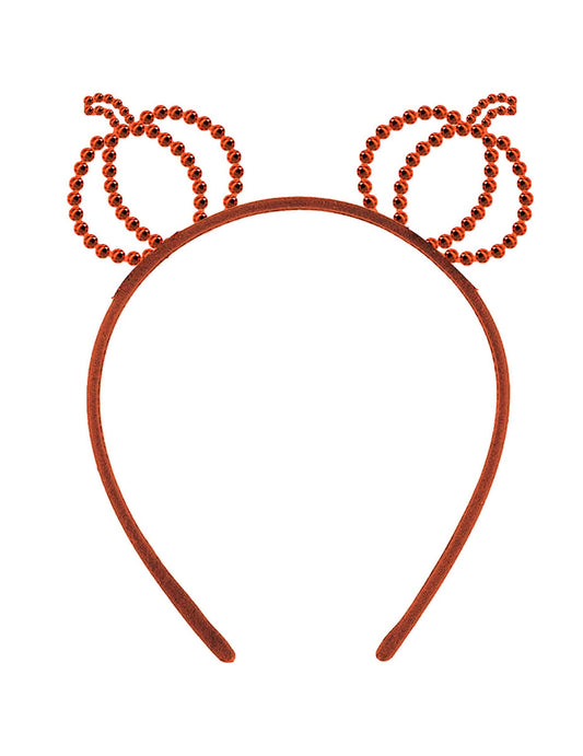 Vue de face du serre-tête citrouilles à strass
