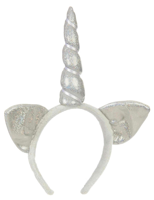 Diadema unicornio plata adulto