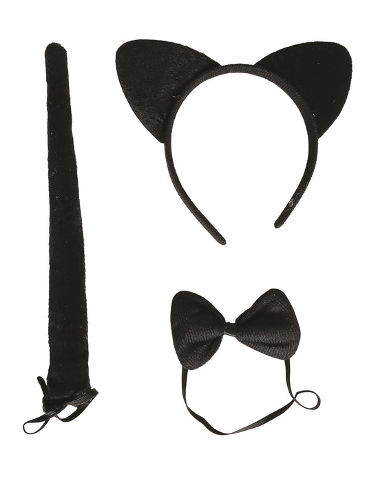 Set de gato negro para adulto