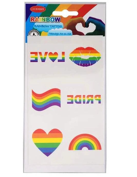 Set de tatuajes de arcoiris