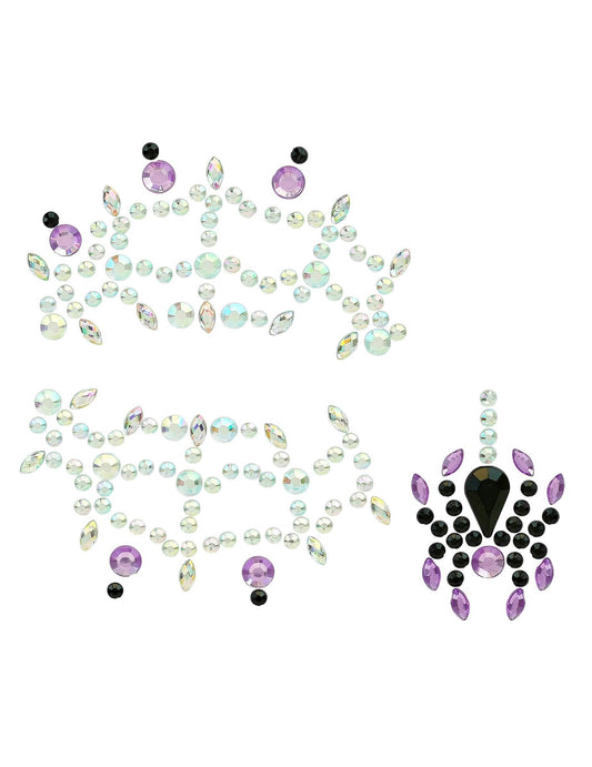 Adhesivos de strass con forma de araña para adultos